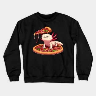 Axolotl pizza party Crewneck Sweatshirt